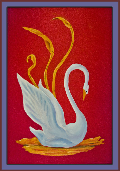 acrylic-swan